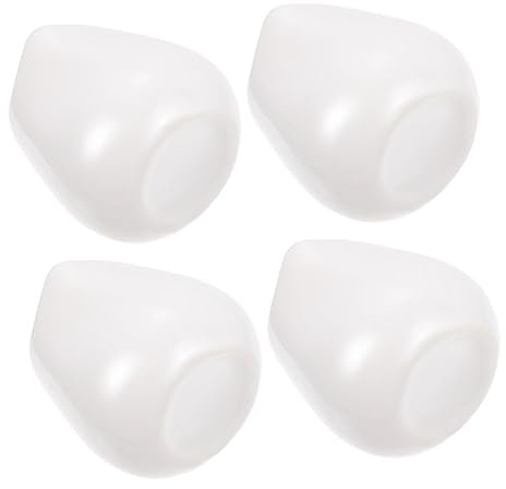 SHOWERORO 4piezas Jarras De Cerámica Para Leche y Salsas Unidades Blancas Pequeñas Superficie Lisa Fáciles De Limpiar Para Hogares y Comedores