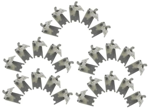 UKCOCO 25pcs Stainless Steel Freezer Shelf Clips and z Brackets for Refrigerator Shelving Support, Heavy Duty Shelf Brackets for Cooler Organization and Fridge Storage Accessories