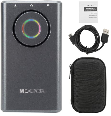 Nikou Smart Guitar Effekt, Tragbare Drum-Maschine Recording Loop Effektpedal Gitarreneffektgerät, Eingebaute Batterie (Grau)