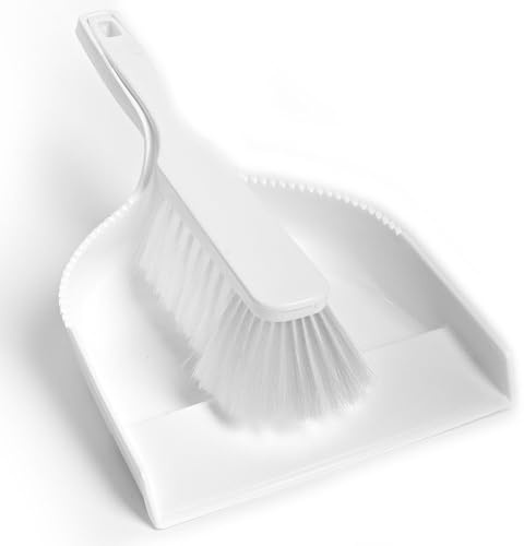 4 Stück Hygoclean Kehrgarnitur, weiß, L: 35cm, Kehrgarnitur, Handfeger, Kehrschaufelset