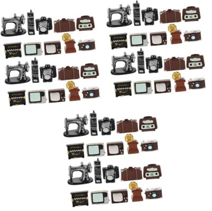 WESIEVYA 3sätze Dekorative Miniatur Haushaltsgeräte Teiliges Zubehör Für Puppenhaus Und Modellbau Ergänzung Für Miniaturmöbel Und Wohnaccessoires