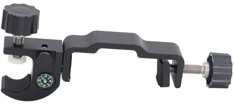 Telituny Universal RTK Pole Clamp -Klemme, Aluminiumlegierungserhebungsdatenkollektor Mount für trimbles/top con/GPS -Geräte mit Integriertem Kompass - Professionelles