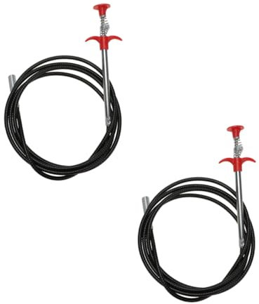 Tofficu 2piezas Herramienta Limpieza Desagües Pinza Desatascador Tuberías Gancho Para Dragado Mango Flexible Seguro y Duradero