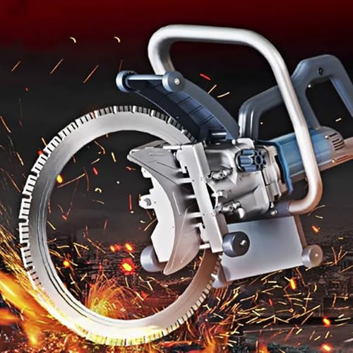 BDJSN Sega Circolare per Calcestruzzo da 8800 W, profondità di Taglio 300mm/350mm/400mm/500mm, con Sistema di Abbattimento Polveri Ad Acqua, Sega Circolare Senza Spazzole