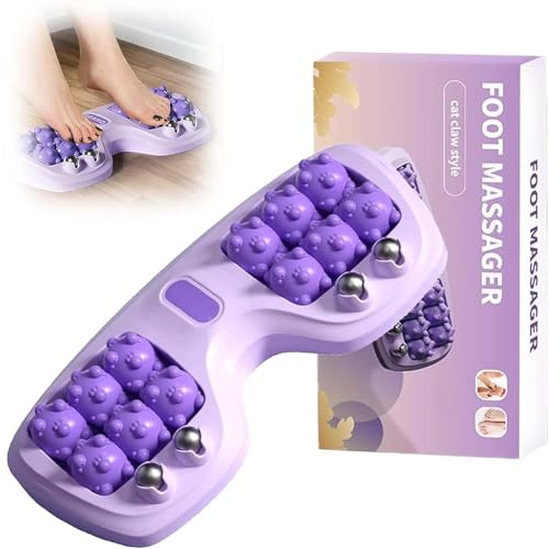 Fußmassageroller, Tragbare Doppel Fußmassagegerät, Massageroller, Foot Massager, Fussmassageroller für Plantarfasziitis & Stress Relief, Fussmassagegerät Geschenk für Frauen und Männer