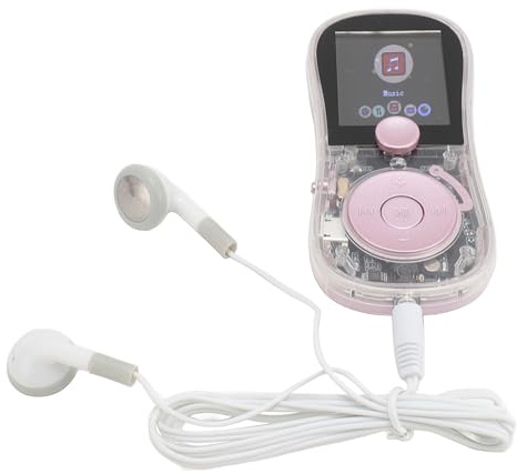 Ouitble Lettore MP3/lettore MP4 HiFi Lossless Music Player con Schermo LCD da 1,77 Pollici con Cuffie Registratore di Altoparlanti Riproduzione di Film E-book (64 GB di piccola scheda di memoria