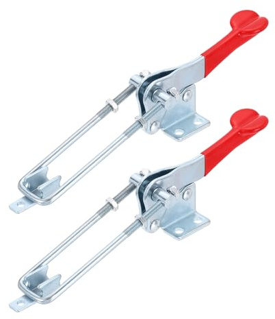 sourcing map 2 morsetti a levetta M6 x 45 mm 450 kg di capacità di tenuta regolabile a sgancio rapido chiusure a strappo in ferro zincato morsetti per coperchio fumatore Jig Tool Box porta