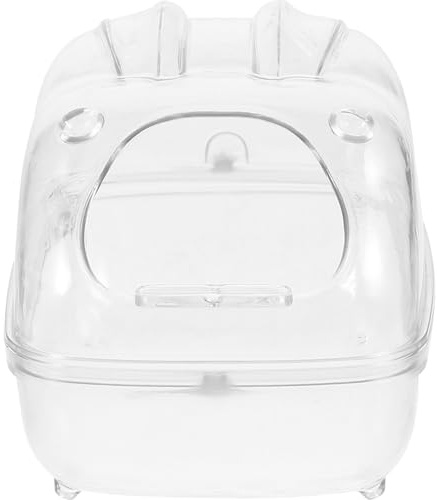 GANAZONO Hamster Sandbad Badewanne Transparent Kleintier Badewanne Multifunktional Als Sandbad Und Toilette Für Zwerghamster Meerschweinchen Kleintiere Kleiner Käfig Zubehör