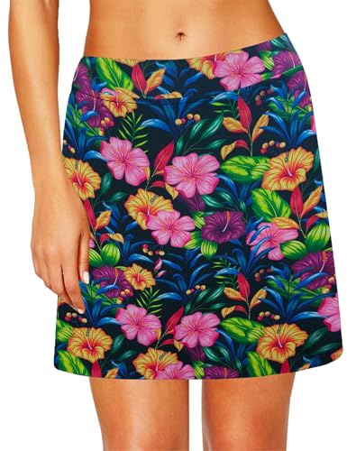 Timuspo Jupe de tennis taille haute pour femme avec pantalon intérieur et poches pour course sportive, golf, randonnée