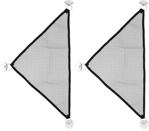 VALICLUD Hamac pour Lézards et Iguanes 2 Pièces en Filet Ventouses Noires pour Agrandir l'espace de Vie des Reptiles Le Terrarium