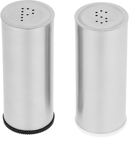 Veemoon Lot de 2 Salières et Poivrières en Plastique Sûr, Petites Saupoudreuses à Épices Cuisine et Maison, Dosage Précis, Distribution Pratique pour Sel et Poivre, Couleur Aléatoire