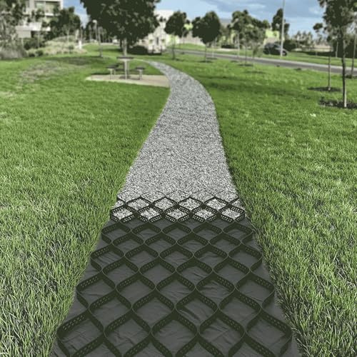 Rejilla de pavimento de grava de panal ecológica, rejilla de suelo permeable de 5 cm de alto para sistema de entrada, 2 x 4 m y solución de agua eficiente