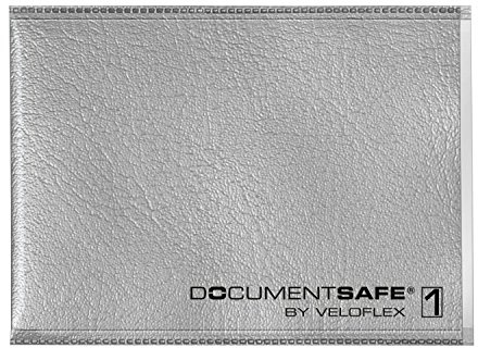 Veloflex 3270800 Kartenhülle mit Abschirmfolie, 1 Karte, 2-er Pack, silber