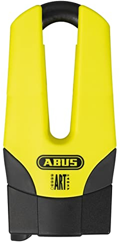 ABUS candado de disco de freno Granit Quick 37/60 Maxi + Mini - candado de moto con nivel de seguridad 15 - grillete de 13 mm de grosor - grillete de 50 mm de altura, amarillo