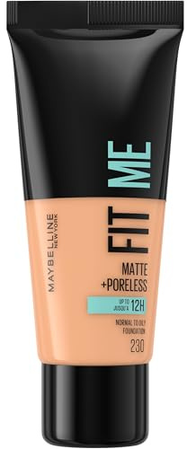 Maybelline New York - Fond de Teint Fluide Fit Me! Matte & Poreless - Peaux normales à grasses - Teinte : 230 Beige Sablé - 30 ml