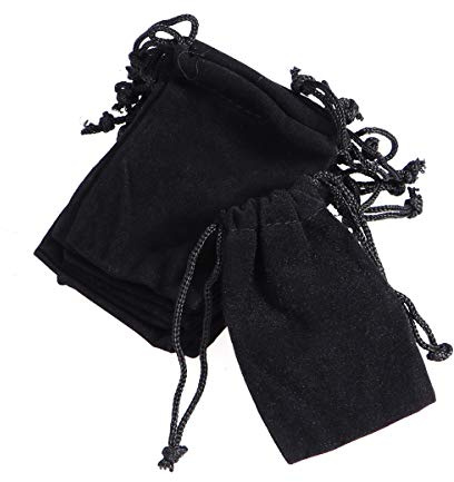 rosenice 75pcs Portable langlebig Samtbeutel Tunnelzug Schmuck Beutel Geschenk Beutel Samtsäckchen Schmuck Samtbeutel 9x7cm
