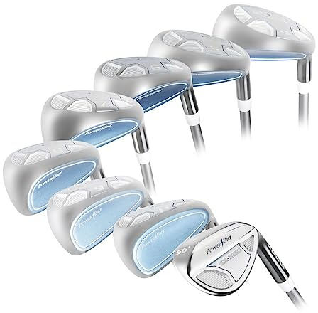 Powerbilt EX-550 Hybrid Iron Golf Set, Women's Right Handed 4-SW (8 Clubs), Ladies Flex Graphite