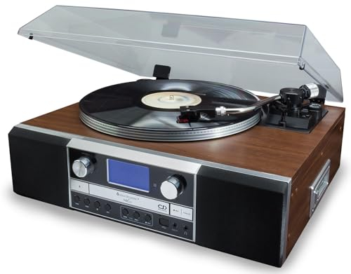 Soundmaster PL905 Nostalgie Musikcenter Plattenspieler Encoding CD-Brenner USB Kopfhöhreranschluss