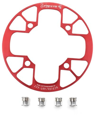 UPANBIKE Montain Bike Chainring Guard 104 BCD aleación de aluminio anillo protector para 32 ~ 34T 36 ~ 38T 40 ~ 42T plato piñones (rojo, 40T ~ 42T)