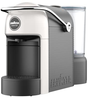 Lavazza, A Modo Mio Jolie - Máquina de cápsulas de café, compatible con cápsulas de café A Modo Mio, silenciosa, con reposavasos extraíble, apagado automático, componentes lavables, 1250 W, 220-240 V