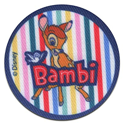 Disney Bambi Tier Kinder - Aufnäher, Bügelbild, Aufbügler, Applikationen, Patches, Flicken, Zum Aufbügeln, Größe: 6,3 x 6,3 cm