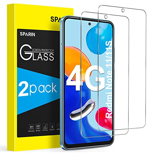 SPARIN Schutzfolie für Xiaomi Redmi Note 11 /11S 4G /Poco M4 Pro 4G(NO 5G) | 2 Stück 9h Härte Schutzfolie für Redmi Note 11, HD,Anti-Kratzen