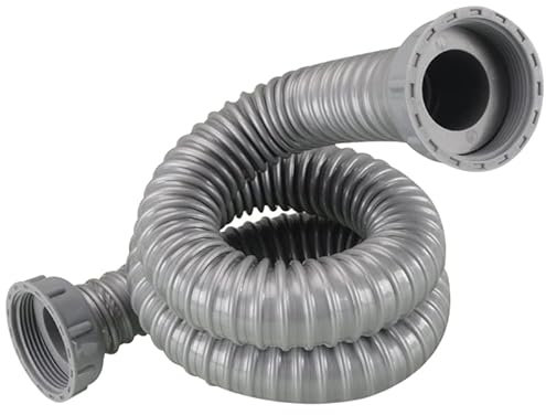 Aurorad Cucina lavello a Doppia Testa sotto Il lavandino del Piatto a Tubo dell'Acqua Dolcola for Scarico a Doppia Vite Collegamento del Tubo Flessibile for Estensione (Size : 48-40CM)