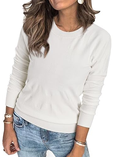 Arach&Cloz Pullover Damen Kurzarm Langarm Elegant Frühjahr Sommer Winter Strickpullover Rundhals Pulli Sweatshirt