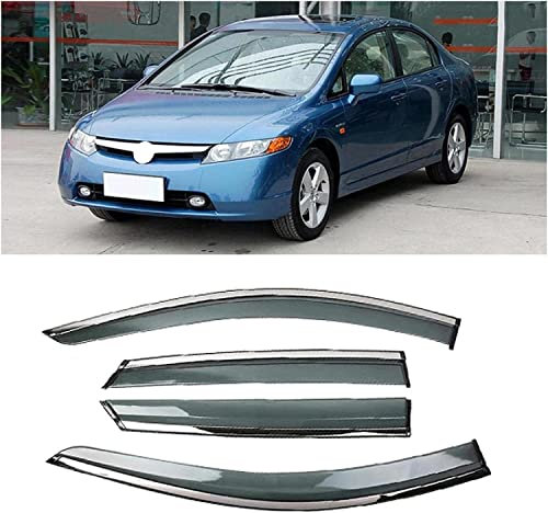 DIOTTI 4 Piezas Deflector Ventana Lateral para Civic 2008, Visera Ventana Lateral Coche Toldos Ventilación Visera Ventana Lateral