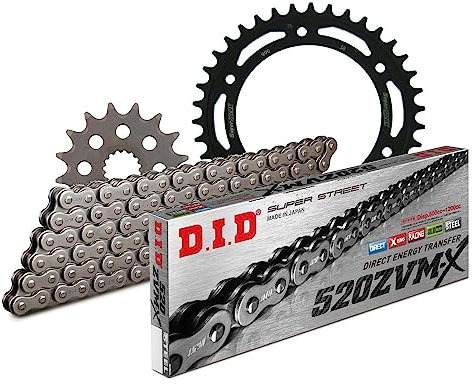Juego de cadena DID de acero 520ZVM-X/108 remache para KTM SMC Super Moto 660 ccm Bj. 2002-2006