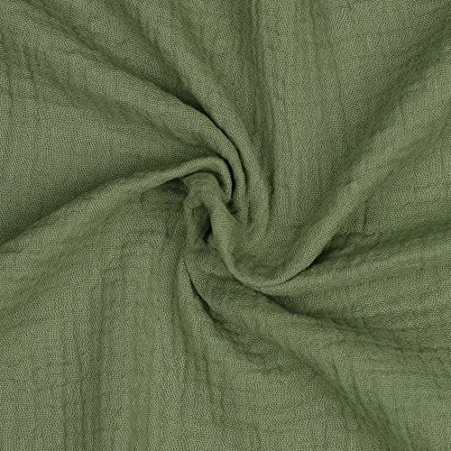 Bio Musselin Stoff | Double Gauze | Meterware | ab 0,5 m (moss green)