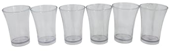 Chabrias Ltd Reusable Plastic Shot Glasses 50ml, Pack of 6 – Clear & Coloured Tall Shot Glass Set, UK Made, Ideal for Parties, Events & Home Bar