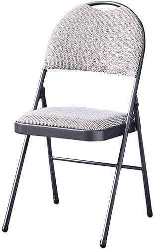 Tragbare Klappstühle Nach Hause, Rückenstuhl Mit Gepolsterten Sitzen, Einfacher Und Bequemer Klappstuhl, Wohnzimmer-Empfangsstuhl, Tragfähigkeit 150 Kg(Khaki)