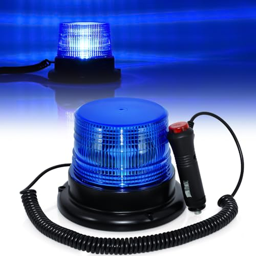 Dinfu rotativo led Advertencia Flash de Emergencia para Camion vehículo 12-80V LED Luminosa Magnética de Emergencia Recargable Con enchufe para encendedor de cigarrillos