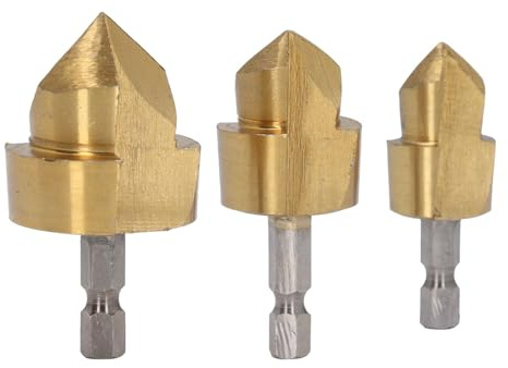 Broca de Elevación PPR de 3 Piezas, Broca Perforadora de Expansión de Tubería de Agua con Vástago Hexagonal de 1/4 de Pulgada, Expansor de Orificios de Tubería de Agua de Acero