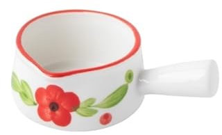 Milk Frother Cups Mini Ceramic Gravy Boat, 1.7oz/50ml Ceramic Gravy Boat Milk Cow Sauce Jug with Smooth Handle Perfect for Salad Dressing, Broth, Cream, Milk Gravy Boat(Light Red)