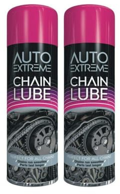 PNJB Chain Cleaner Lube Spray, Grease Oil, Lubricates, Cleans & Protects, Rust Defense, Stuck Parts Ease, Formulated for All Weather Conditions, 250ml, (2PCS)