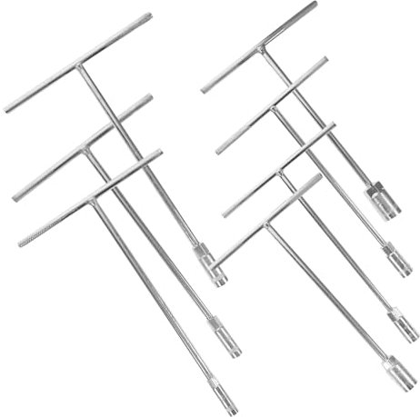 KITANDOVE 7-teiliges Steckschlüssel-set Mit T-griff Metrisch Und Standard Ratschen-steckschlüssel-set Für Auto Fahrrad Zuhause