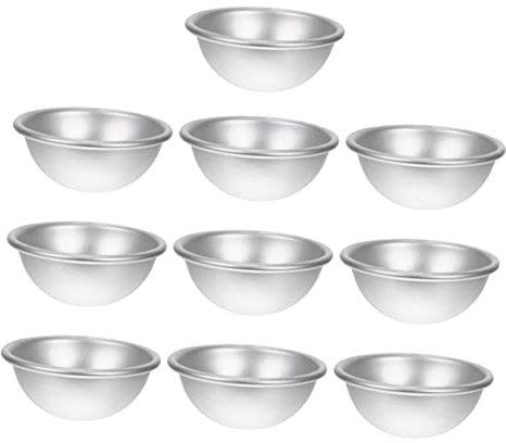 BELLIFFY 10 Stück Aluminium Badebomben Formen Halbkugel Selbstgemacht Badekugeln Halbrunde Handgemachte Badesalz Formen Für Dusche Und Spa