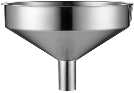 Embudo grande de acero inoxidable de grado industrial, boca ancha para uso comercial y doméstico, diseño fácil de limpiar (imagen estilo 01)
