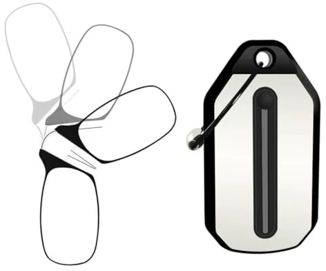 VPOUERY EIH1 Lunettes pour Lire Sans Branche pour Hommes et Femmes Mini Portable Pince Nez Lunettes de Lecture Légères(1.5)
