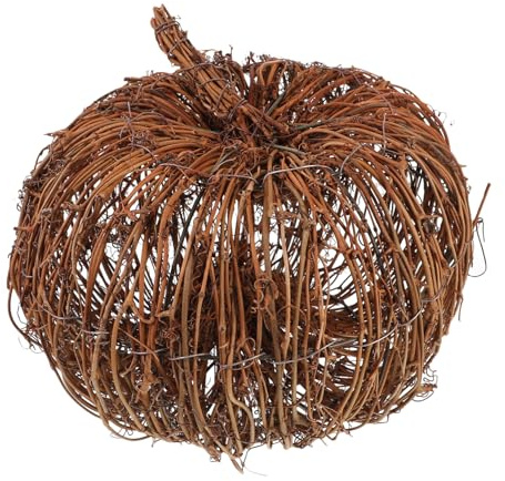 Zerodeko Decorazioni di Zucca in Rattan Intrecciato Elegante Decorazione Natalizia per La Cucina
