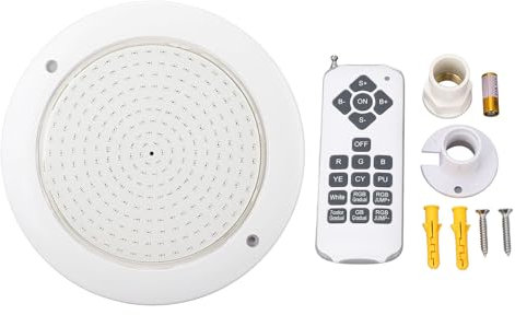 plplaaoo RGB Pool Light Sturdy ABS Material hohe Helligkeit Fernbedienung unter Wasser eintauchbares Licht für einköpfige oberirdische Pools