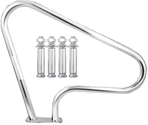 Pool Handrails Swimming Pool Safety Hand Rail, Stair Pool Hand Rail Rated 250Lbs Load Capacity, Pool Handrail with Screws/22 * 30 inch