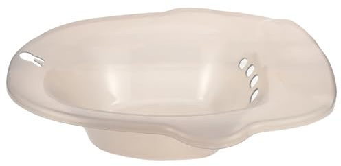 EXQUIMEUBLE Sitzbadewanne Für Frauen Postpartale Pflegebecken Tragbar Leicht Robustes Material Sitzbad Für Hämorrhoiden Toilettensitz-becken Warmes Wasser Geeignet Salz Und Lavendel Hinzufügen