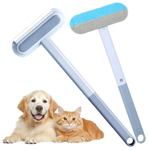 Multifunctional Pet Hair Remover, 2025 New 4 in1 Cat and Dog Hair Removal for Couch with 17inch Long Handle, Washable Cat Hair Remover Brush for Furniture, Couch, Carpet, Clothes and Laundry (1)