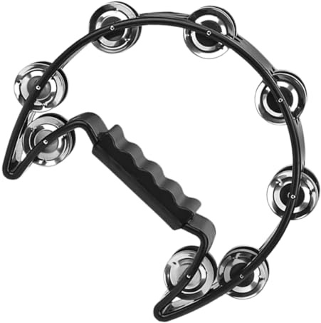 BESPORTBLE Percussion-snare-tamburin Doppelreihiges Tamburin Handtamburin Mit Schellenpaaren Tamburin Aus Ergonomischer Griff Für Ktv Partys Konzerte Klassenzimmer