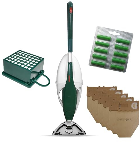GREENELF Scopa Elettrica Folletto VK131 - Aspirapolvere Folletto Rigenerato, con Spazzola Standard + 2 Anni di Forniture Incluse | Modello RICONDIZIONATO e Potente, Testato e Garantito 24 Mesi