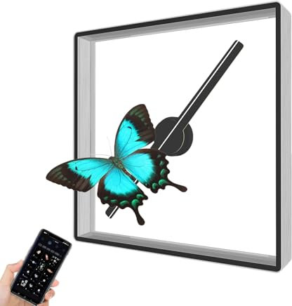 DOJOEUU Ventilateur holographique 3D, projecteur LED holographique 3D de 45 cm avec boîtier en Alliage d'aluminium, contrôle par Application, pour expositions et centres commerciaux.