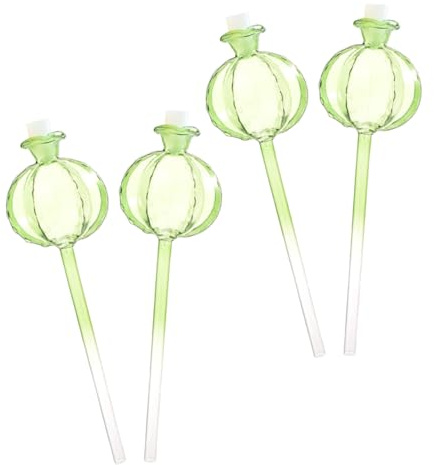 WEKADRIN 4 Pièces Globe Arrosage Automatique Transparent pour Plantes Intérieur Boules Arrosage Cactus Résistantes et Décoratives Dispositif Pratique Irrigation